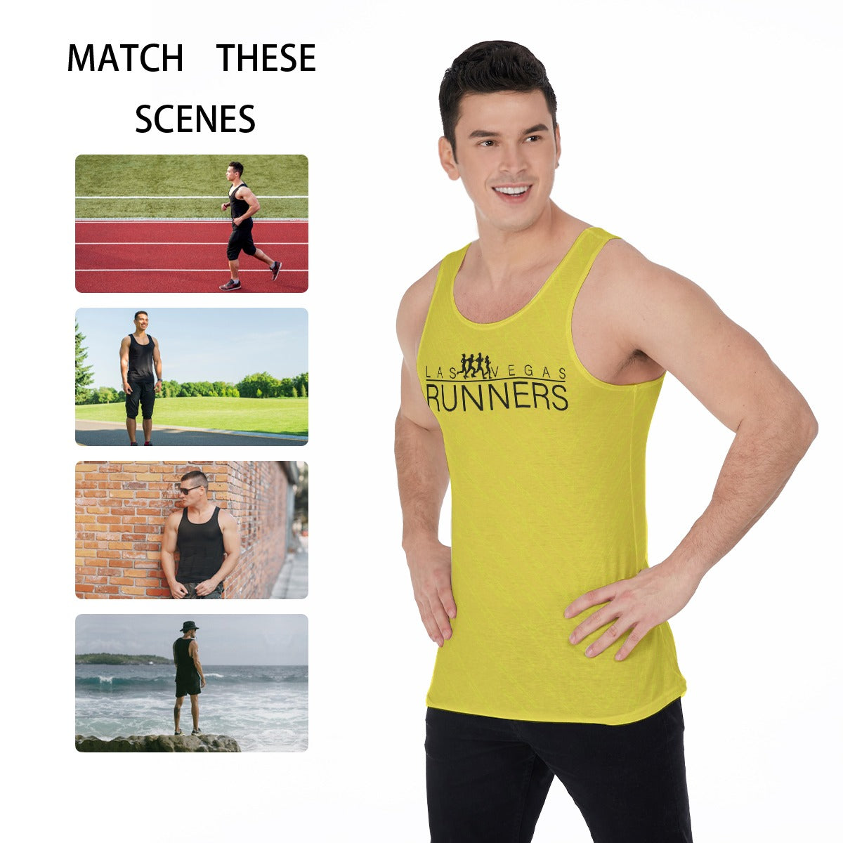 All-Over Print Men's Tank Top - Las Vegas Runners